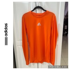 Adidas Men's Orange Primegreen Techfit Compression Performance T-Shirt Size M